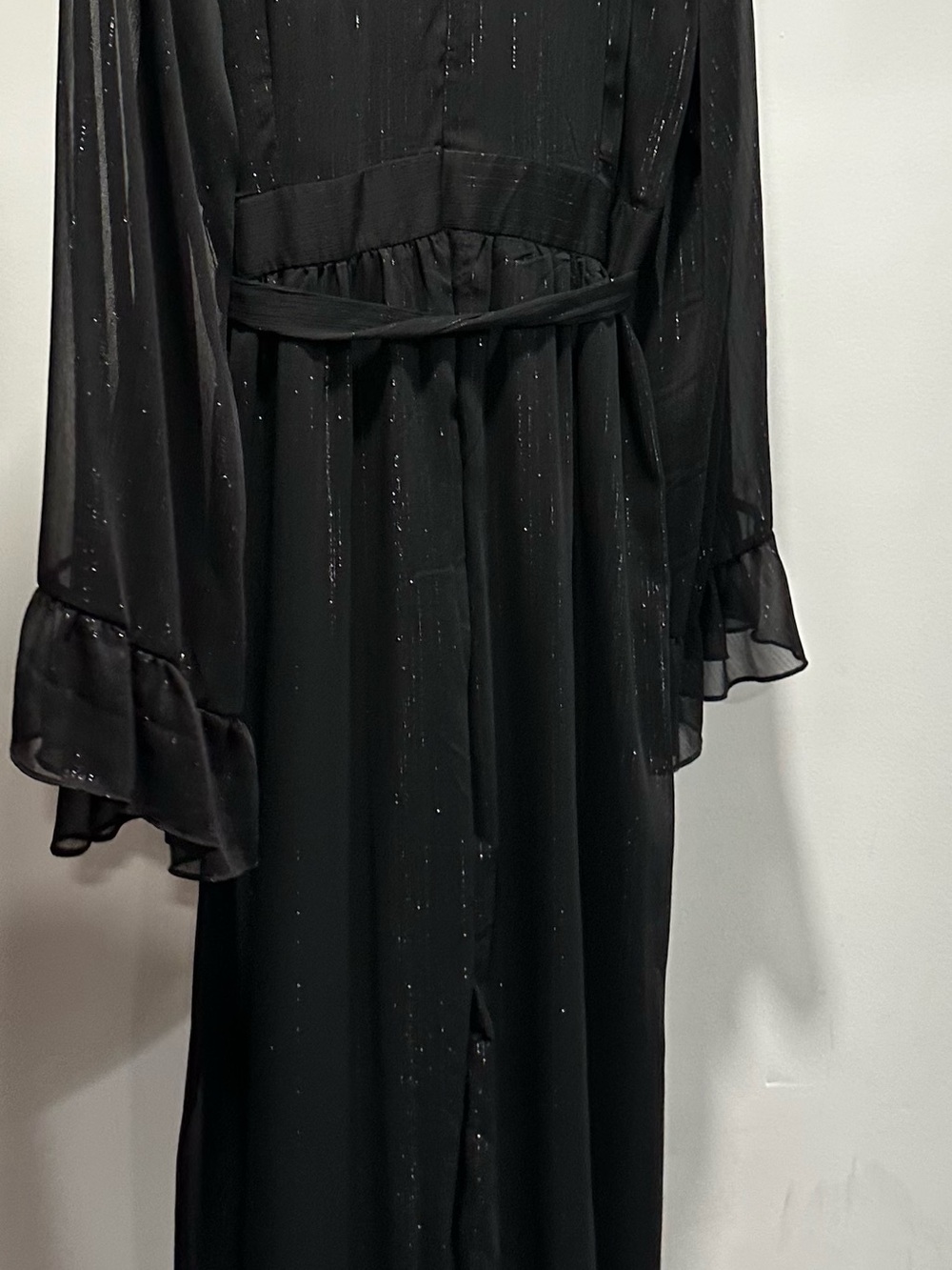 Showpo Black Long Sleeve Ruffle Cuff Maxi Dress - Picture 3 of 5